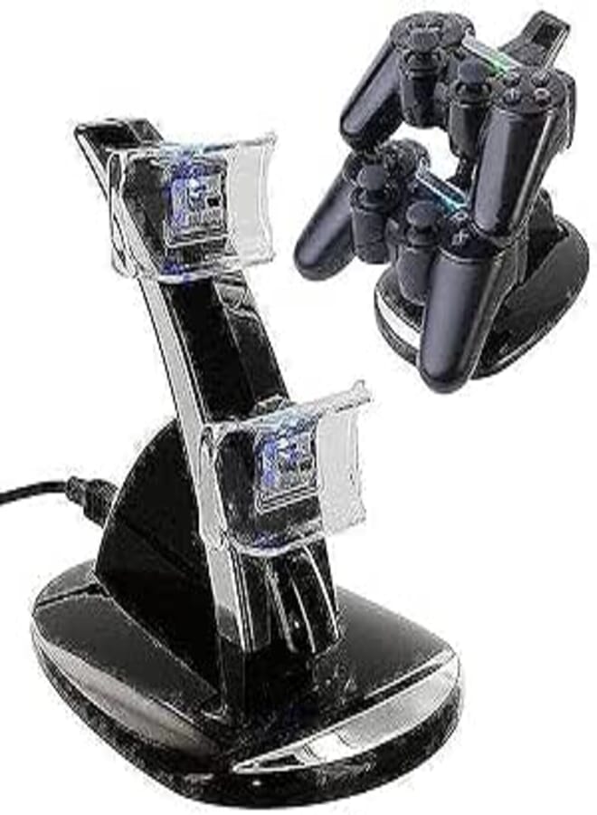 Led Dual Controller Charger Dock Station for Playstation 3